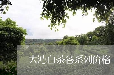 大沁白茶各系列价格/2023081380694