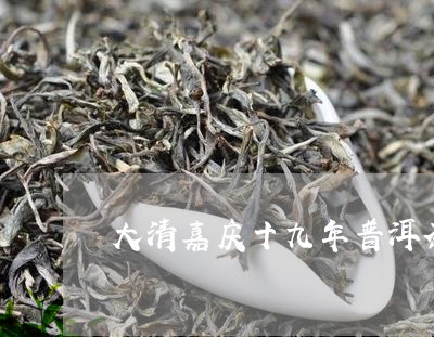 大清嘉庆十九年普洱茶/2023092814915