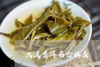 大溪普洱茶价格表/2023120452725