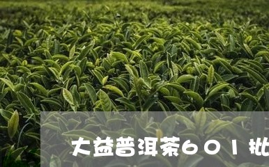 大益普洱茶601批次/2023072284157