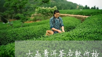 大益普洱茶各款价格/2023120563735