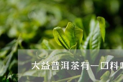 大益普洱茶有一口料吗/2023061303926