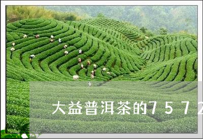 大益普洱茶的7572/2023100662814