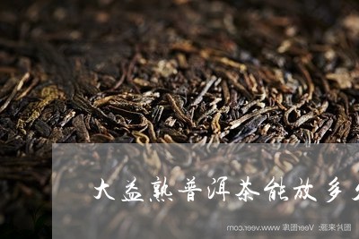 大益熟普洱茶能放多久/2023072445169