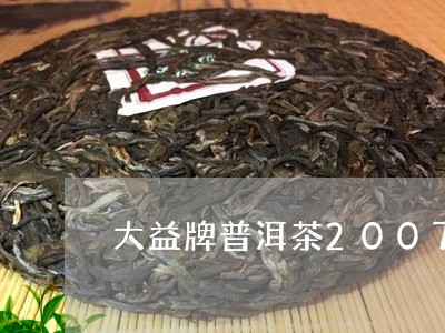 大益牌普洱茶2007/2023080219314