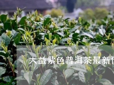 大益紫色普洱茶最新价格/2023120734058