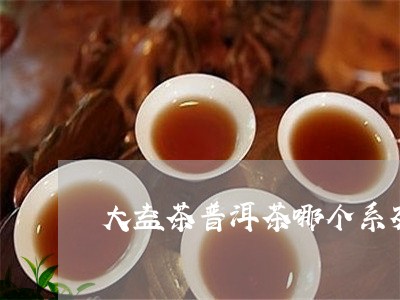 大益茶普洱茶哪个系列好/2023122094937