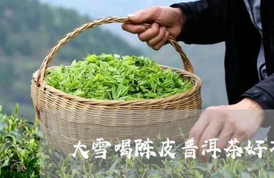 大雪喝陈皮普洱茶好不好/2023102457258