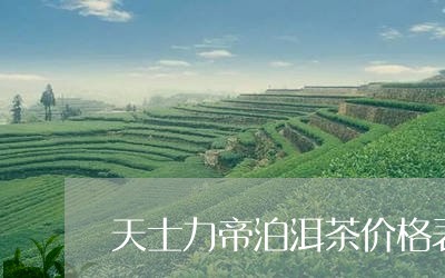 天士力帝泊洱茶价格表/2023071588461