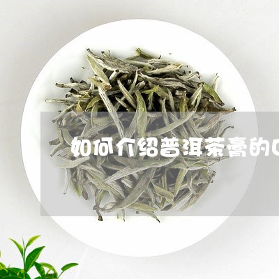 如何介绍普洱茶膏的口感/2023082979460