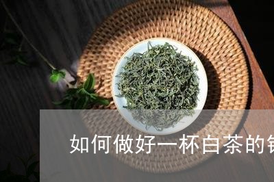 如何做好一杯白茶的销售/2023101681716