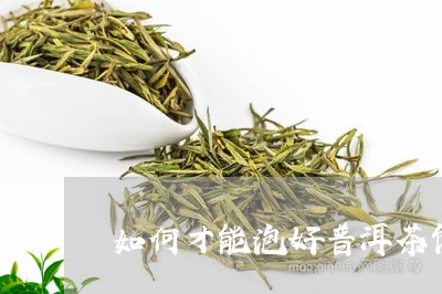 如何才能泡好普洱茶饼的茶叶/2023052844845