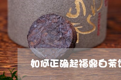 如何正确起福鼎白茶饼/2023091614027