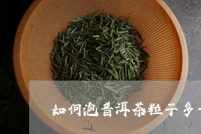 如何泡普洱茶粒子多一点/2023121637250