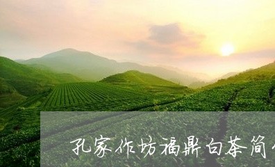 孔家作坊福鼎白茶简介/2023091514037