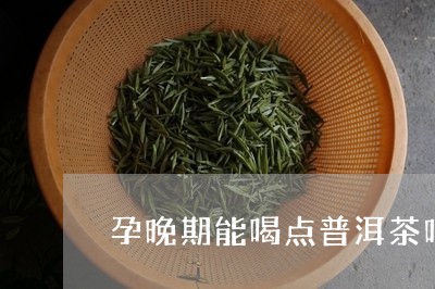 孕晚期能喝点普洱茶吗/2023111080725