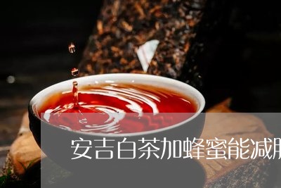 安吉白茶加蜂蜜能减肥吗/2023102423038