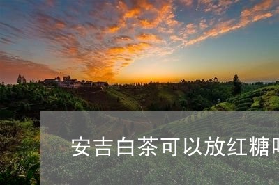 安吉白茶可以放红糖吗/2023093031705