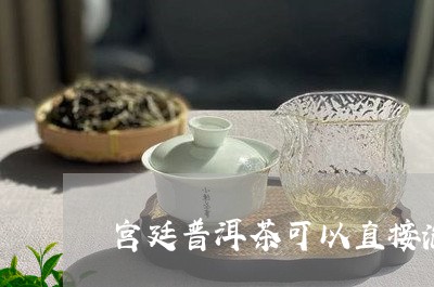 宫廷普洱茶可以直接泡水喝吗/2023102541391