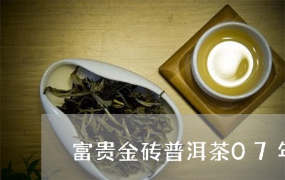 富贵金砖普洱茶07年/2023100835371