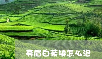 寿眉白茶块怎么泡/2023090829503