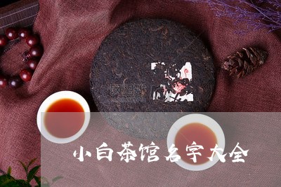 小白茶馆名字大全/2023062196270