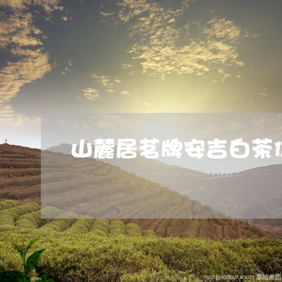 山麓居茗牌安吉白茶价格/2023102524056