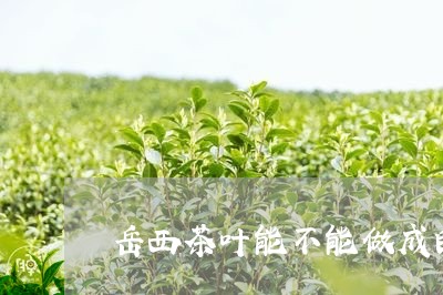 岳西茶叶能不能做成白茶/2023102550470