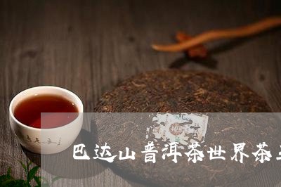 巴达山普洱茶世界茶王是什么茶功效/2023060349472