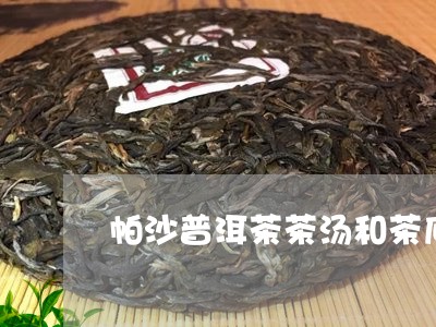 帕沙普洱茶茶汤和茶底/2023110515037