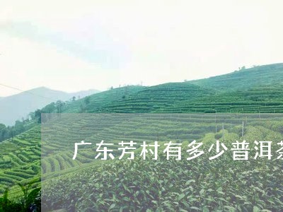 广东芳村有多少普洱茶/2023073146150