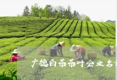 广德白茶茶叶企业名录/2023093032815