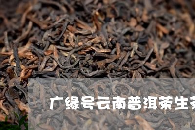 广缘号云南普洱茶生茶/2023120657451