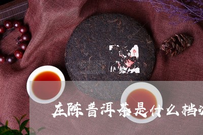 庄陈普洱茶是什么档次的茶/2023082915138