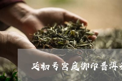 延初号宫庭御印普洱茶/2023092894948