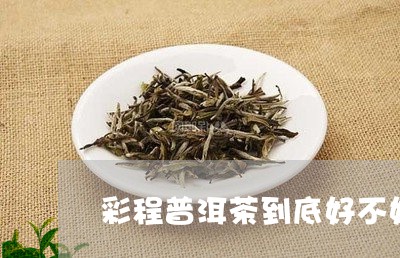 彩程普洱茶到底好不好/2023093041406