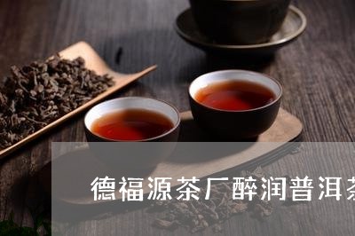 德福源茶厂醉润普洱茶/2023092815259