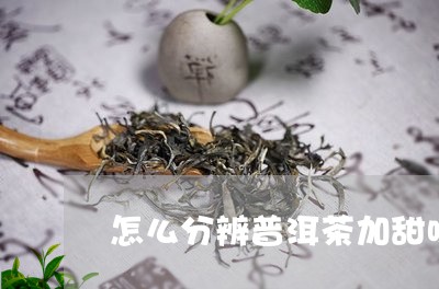 怎么分辨普洱茶加甜味素/2023110109259