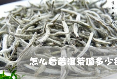 怎么看普洱茶值多少钱/2023061558373