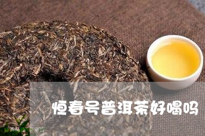 恒春号普洱茶好喝吗/2023081617373