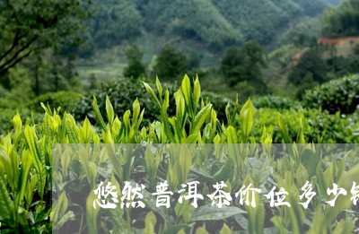 悠然普洱茶价位多少钱一盒/2023121688360