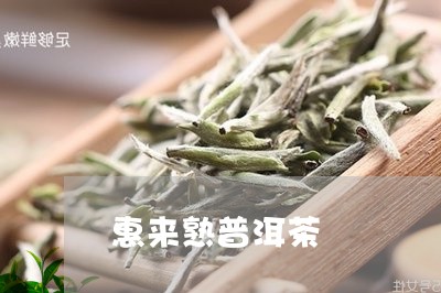 惠来熟普洱茶/2023042782888