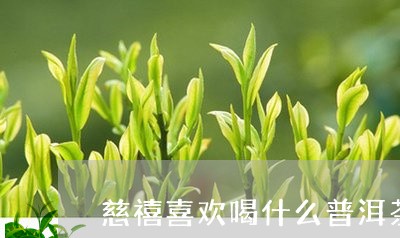 慈禧喜欢喝什么普洱茶/2023100662926