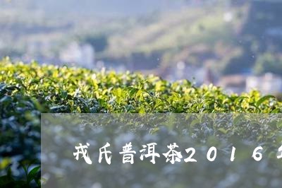 戎氏普洱茶2016年/2023080210692