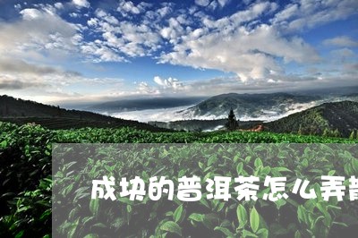 成块的普洱茶怎么弄散/2023120680704