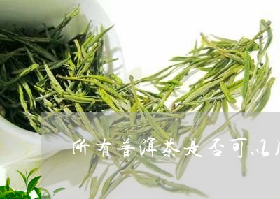 所有普洱茶是否可以用蒸茶喝/2023052727350