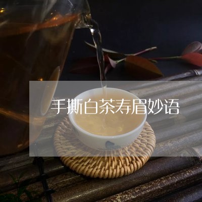 手撕白茶寿眉妙语/2023090827260