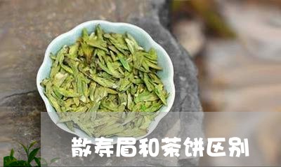 散寿眉和茶饼区别/2023061932717