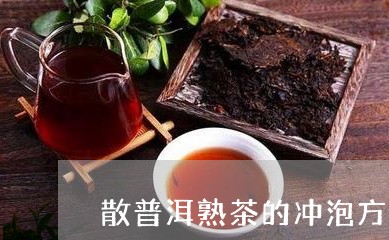 散普洱熟茶的冲泡方法/2023092459470