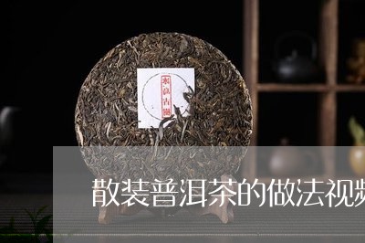 散装普洱茶的做法视频讲解/2023112504726